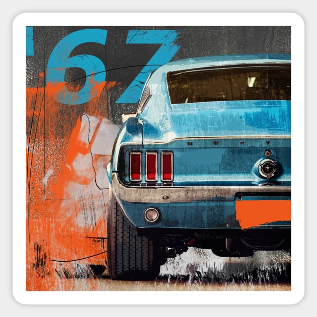 Ford Mustang Sticker by Toby Wilkinson